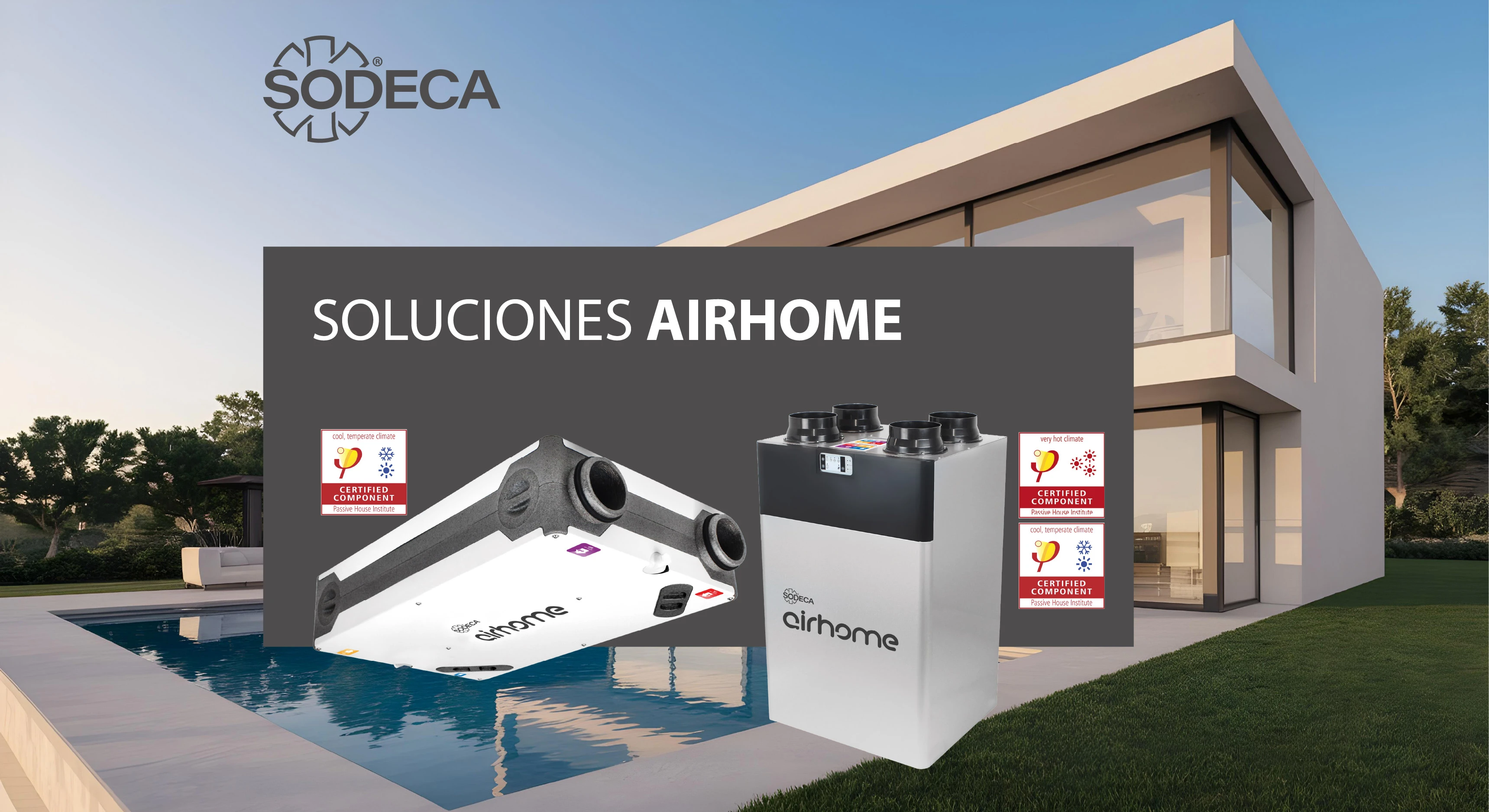 El nuevo recuperador de calor AIRHOME-350/V de SODECA, certificado con el estándar Passivhaus